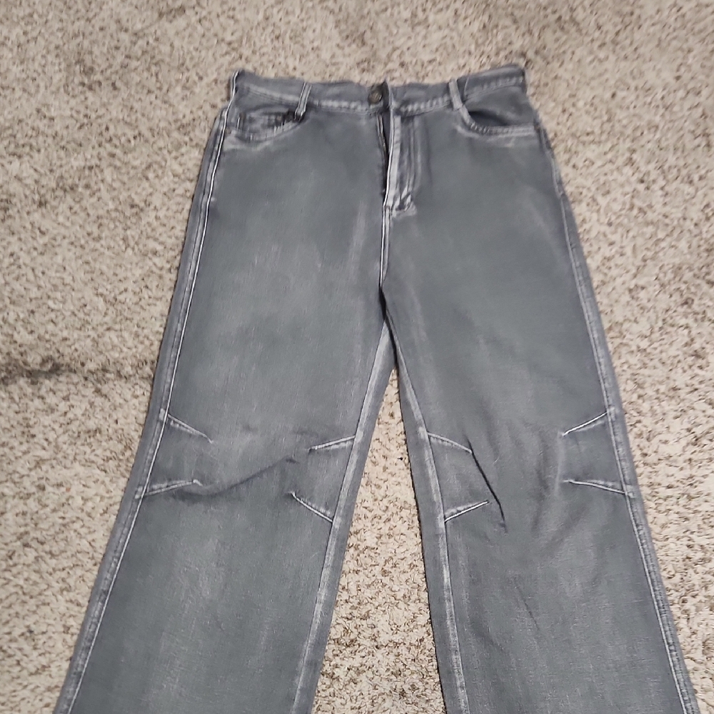 Gray Straight Leg Women's Jeans